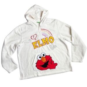 Sesame Street Fleece Hoodie Elmo rainbow unisex/mens embroidered